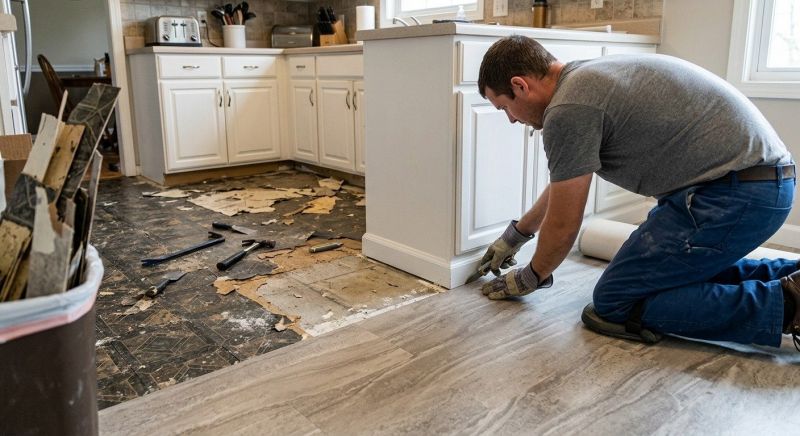 Linoleum Floor Installation in Hartville, OH