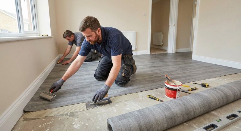 Sheet Linoleum Installation in Akron, OH